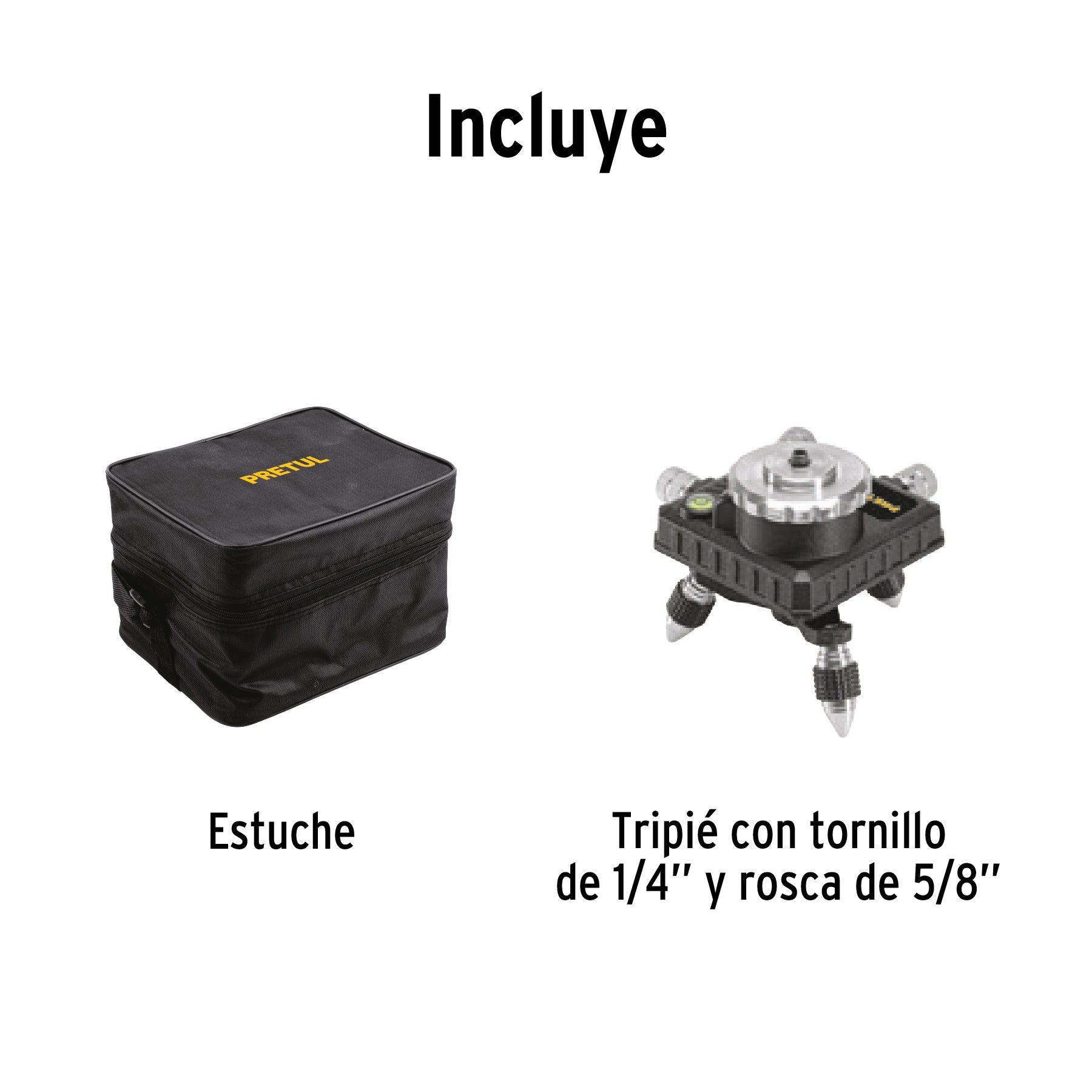Nivel láser verde, alcance 25m, 12 líneas, recargable,PRETUL - 29005