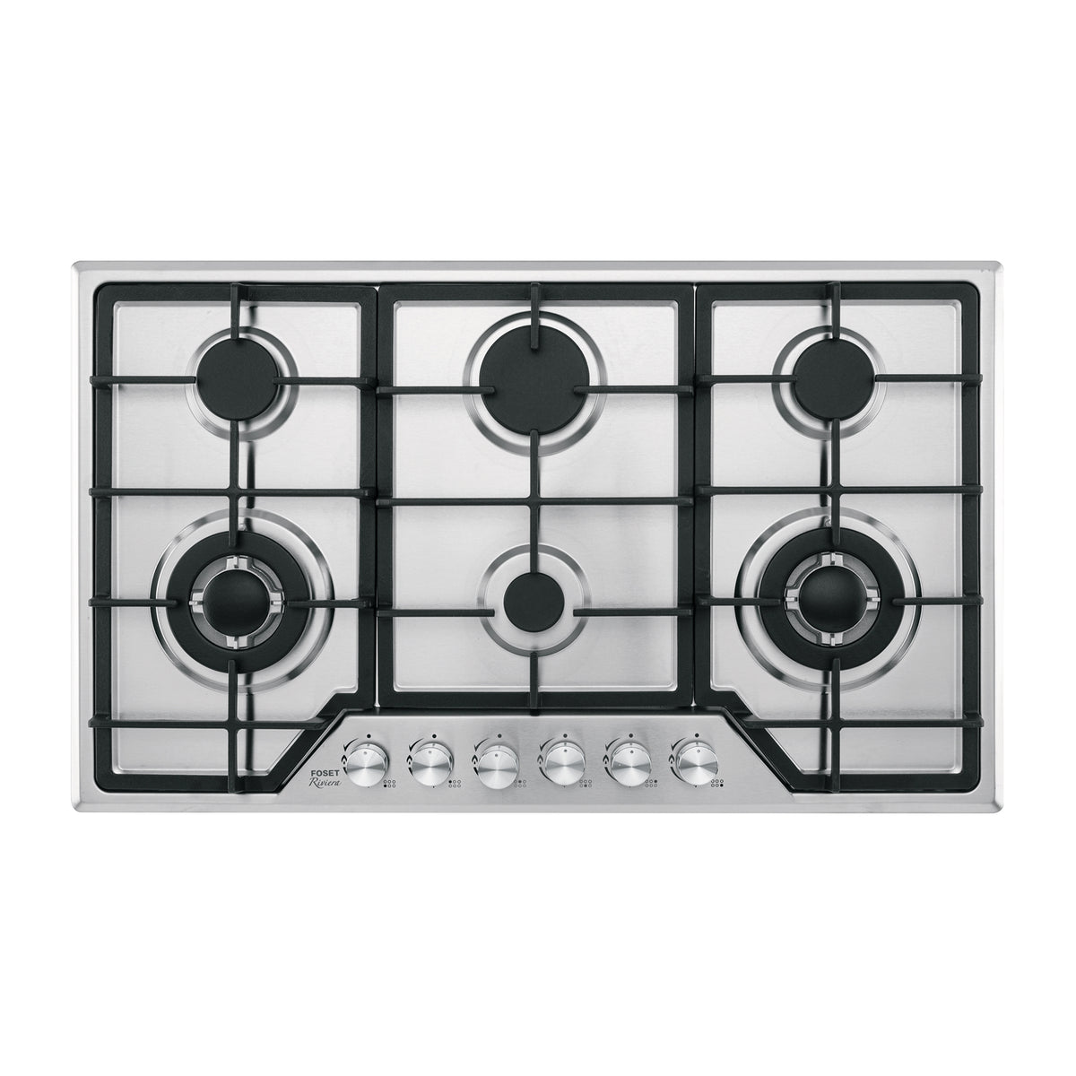 Parrilla gas empotrable 90cm, 6 quem, acero inox, RIVIERA - 48315