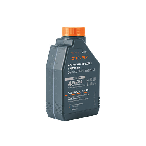 Aceite semi-sintético, 4 tiempos, 1000ml (34 oz), Truper - 14929