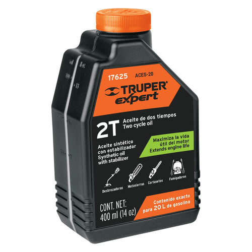 Aceite sintético para motor de 2 tiempos, 400 ml - 17625