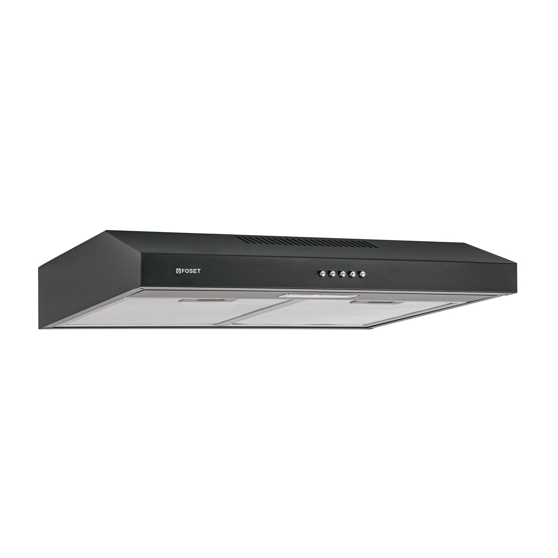 Campana extractora 60 cm, empotrable, negra, FOSET - 49488
