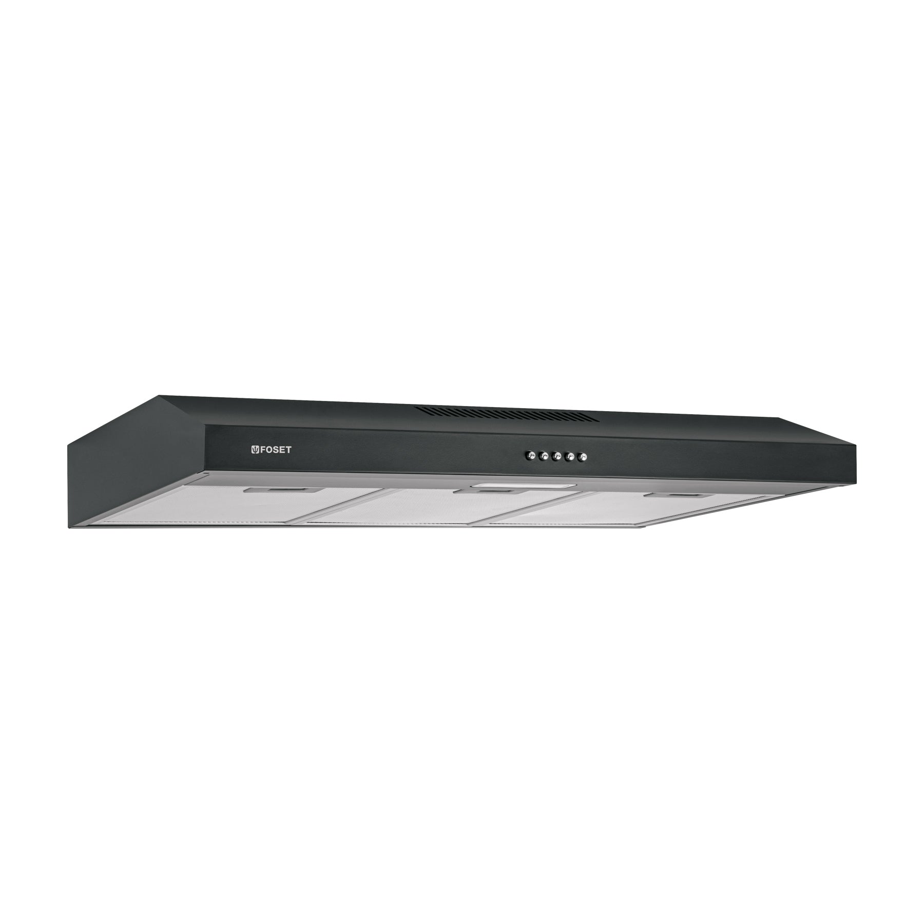 Campana extractora 80 cm, empotrable, negra, FOSET - 49487