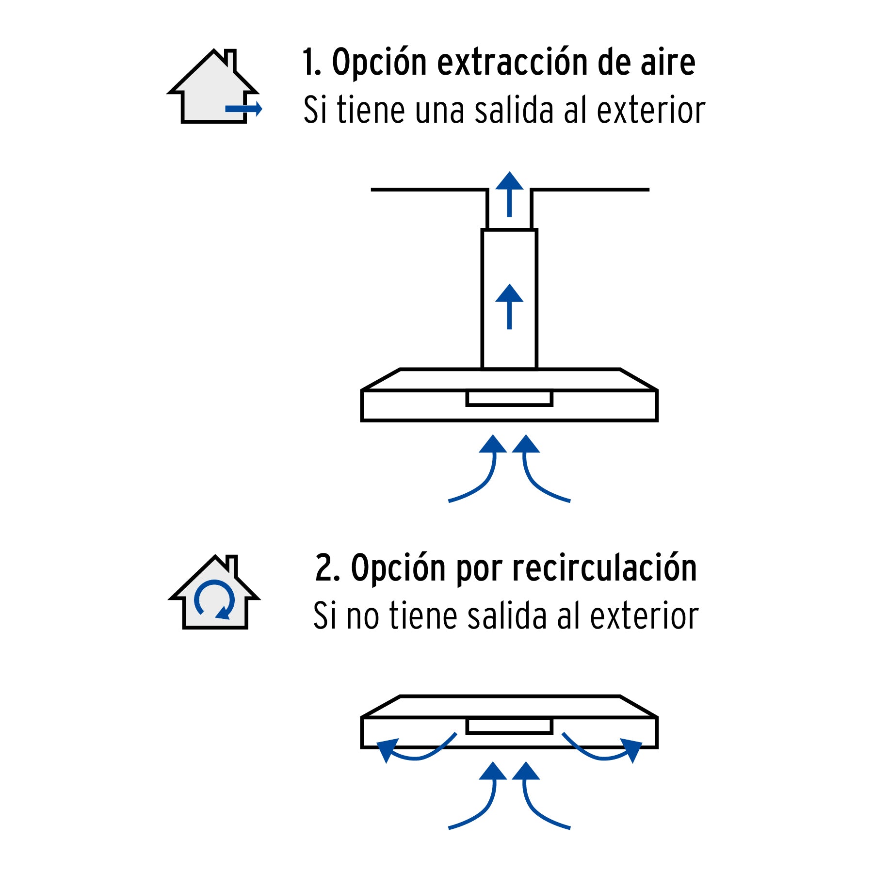 Campana extractora 80 cm, empotrable, negra, FOSET - 49487