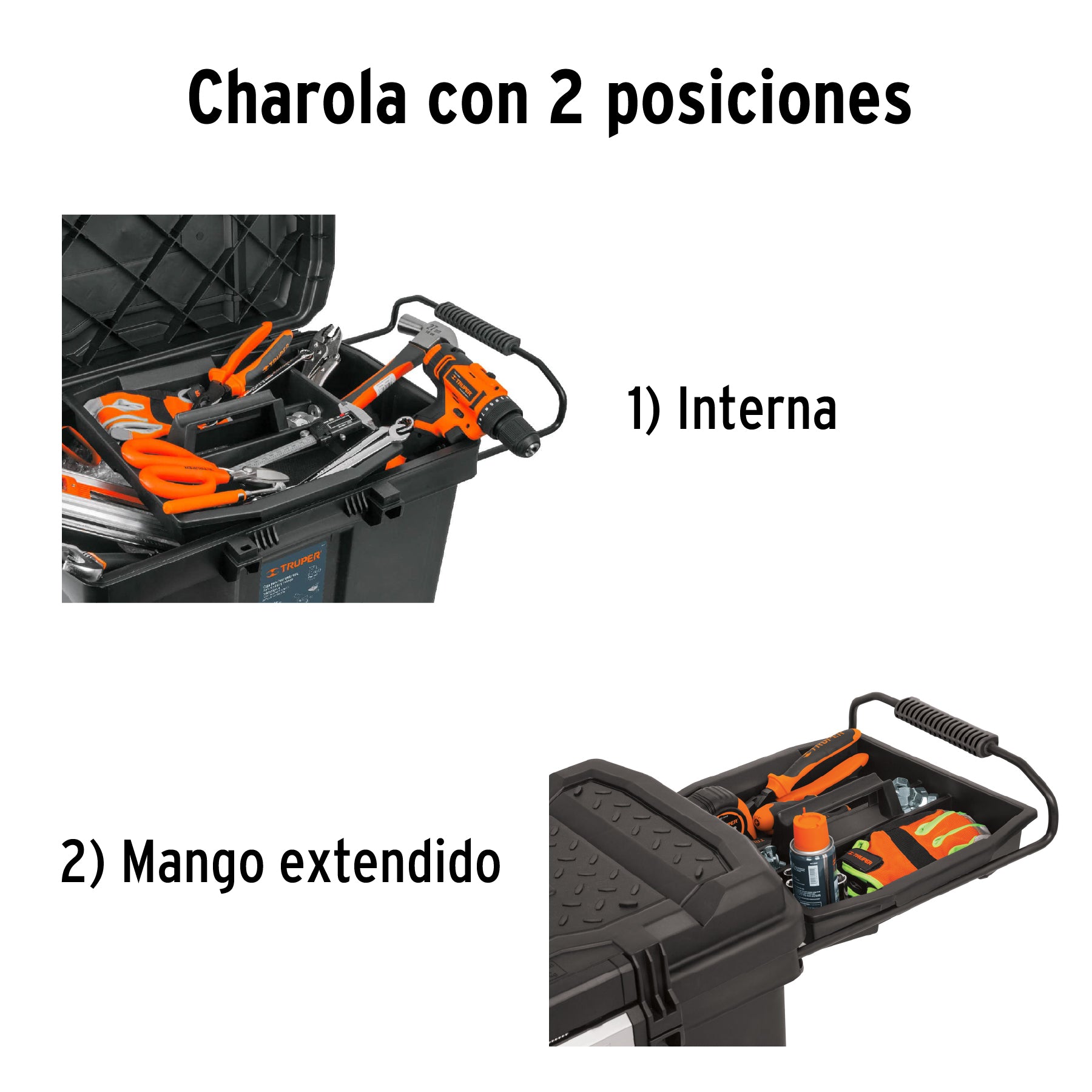 Caja para herramienta de 23" con ruedas y mango telescópico - 10902