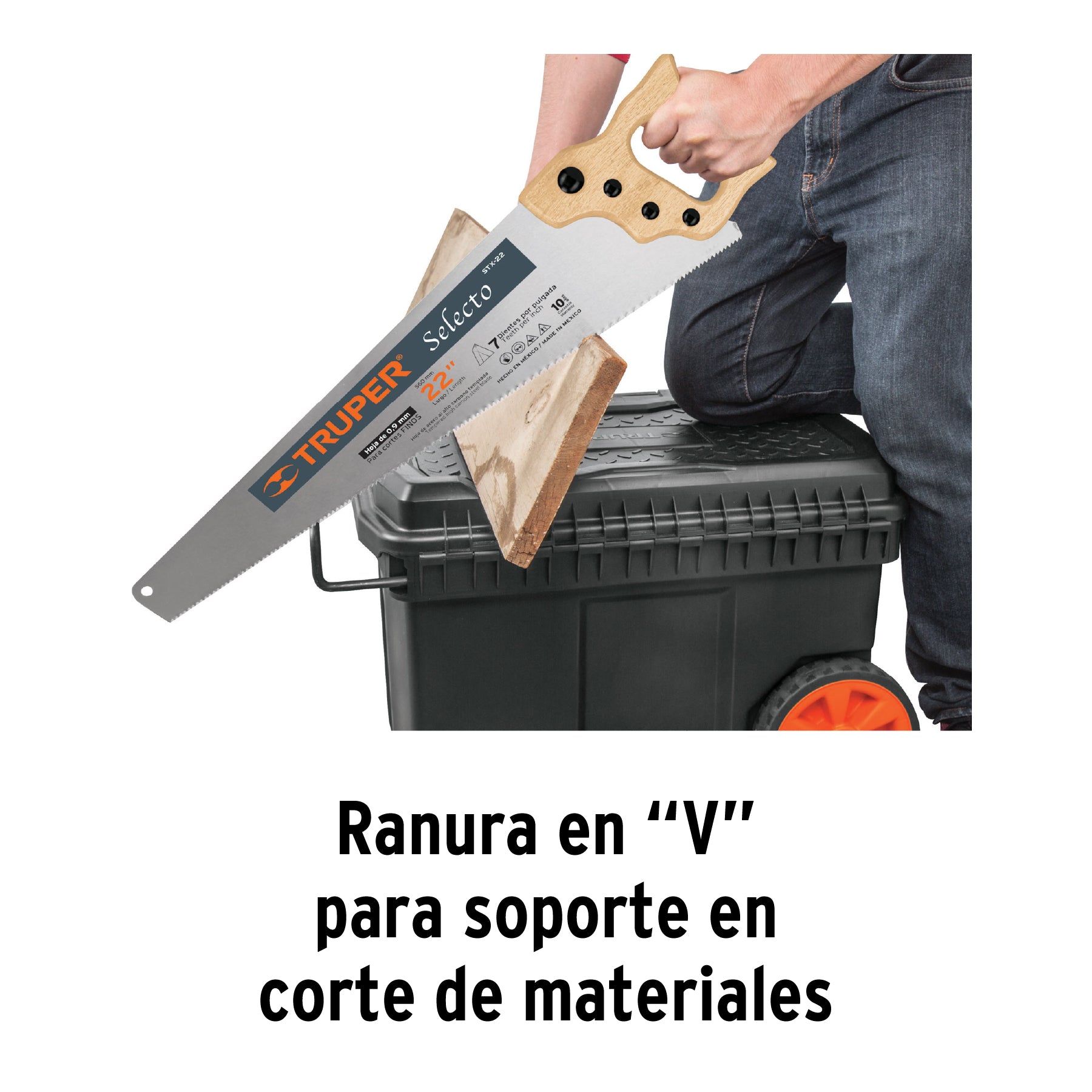 Caja para herramienta de 23" con ruedas y mango telescópico - 10902