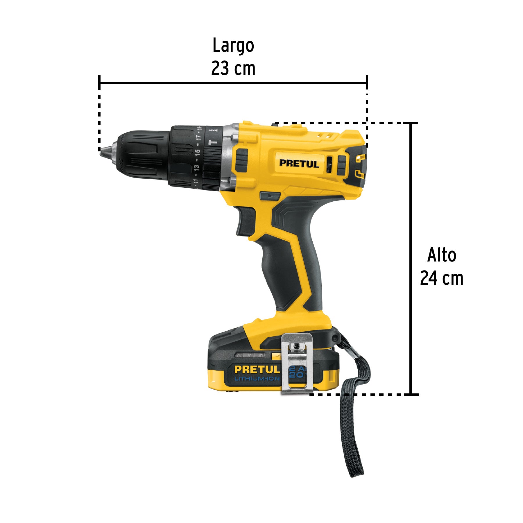 Combo rotomartillo/destornillador impacto, 20V, PRETUL - 29020