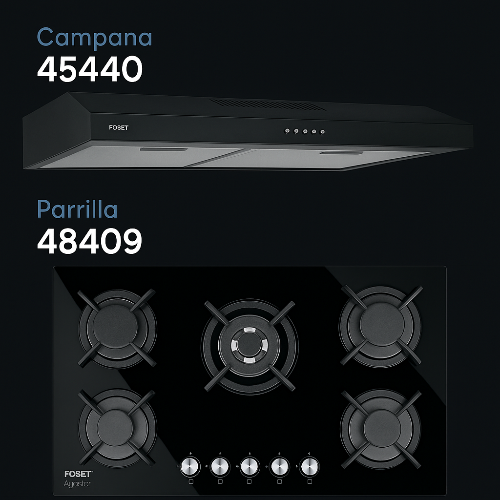 Combo cocina negro 75