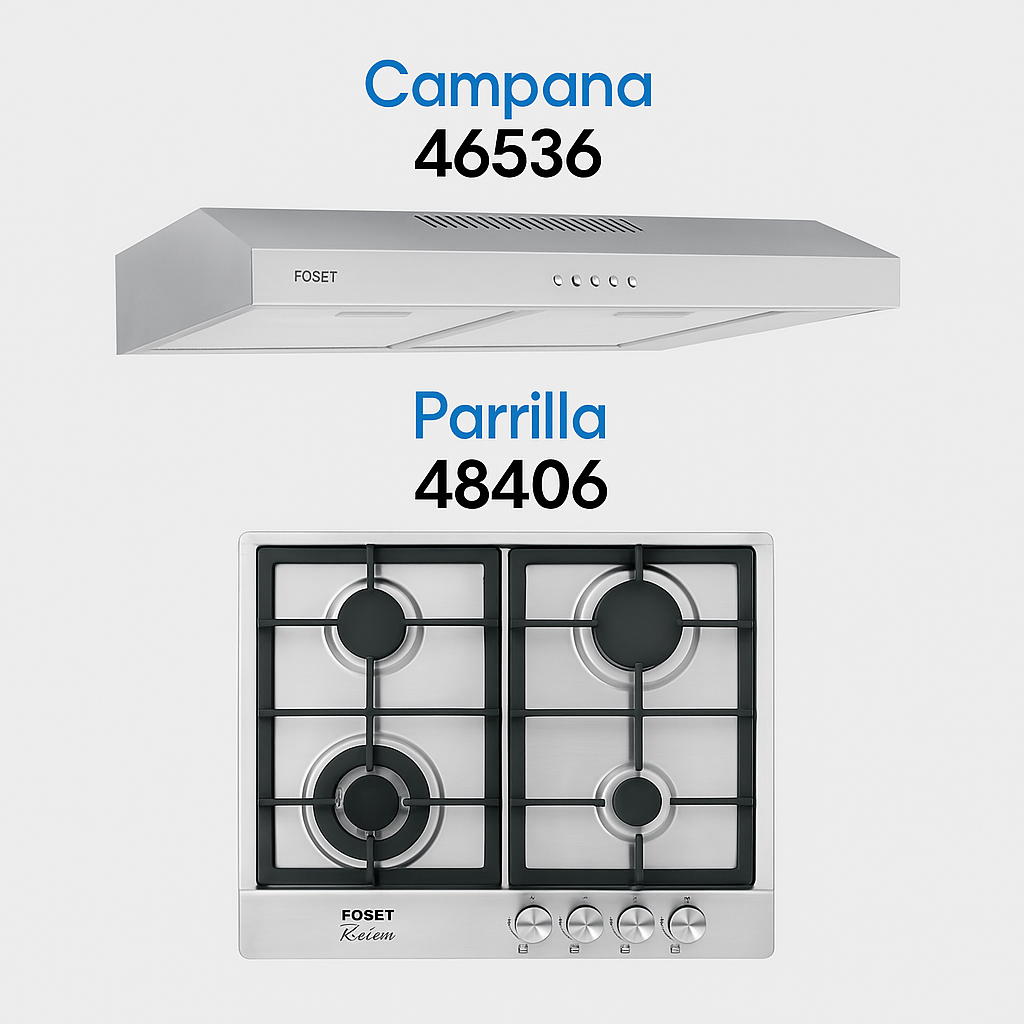 Combo cocina acero 60