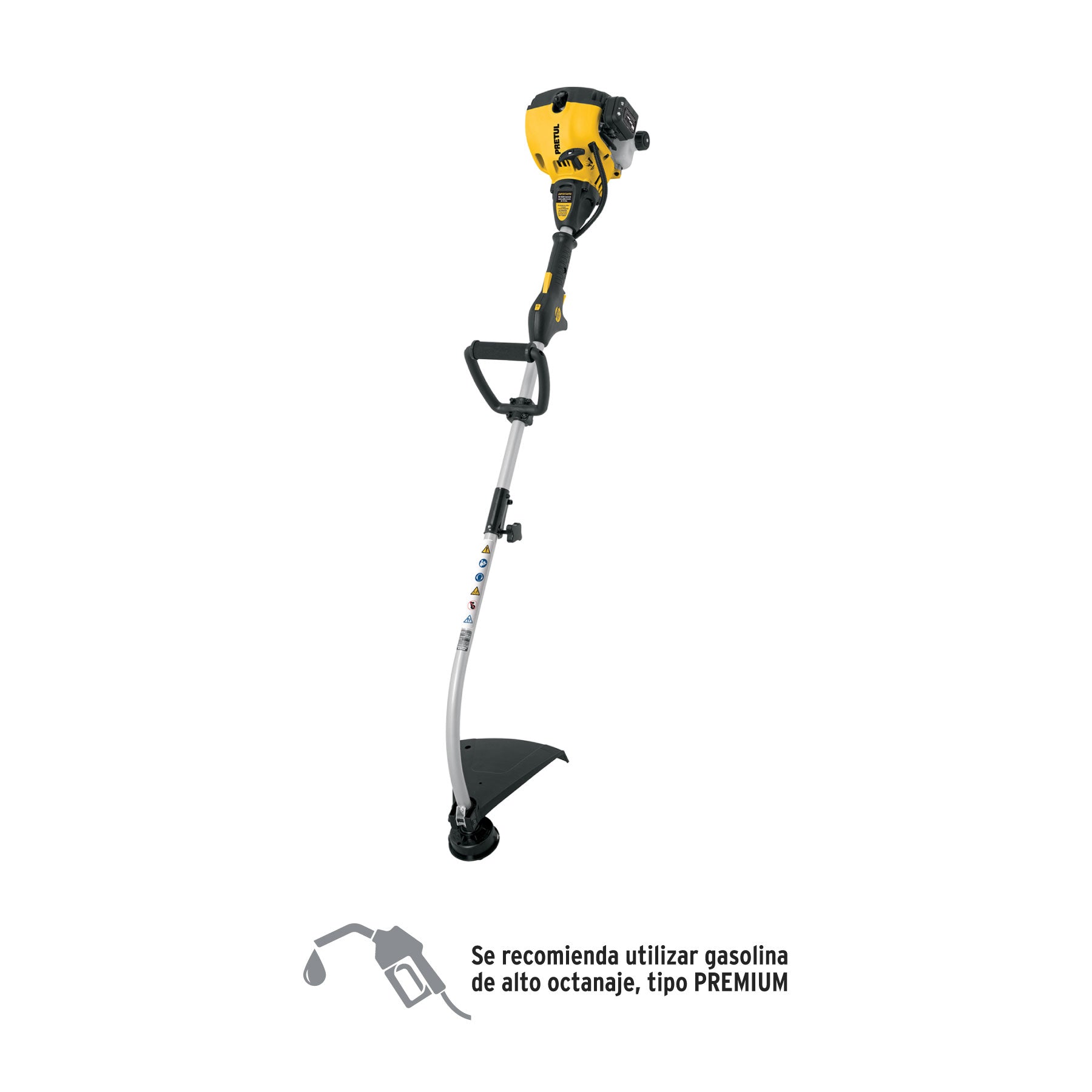 Desbrozadora a gasolina 25cc mango tipo "D", 17"corte, curv - 22430