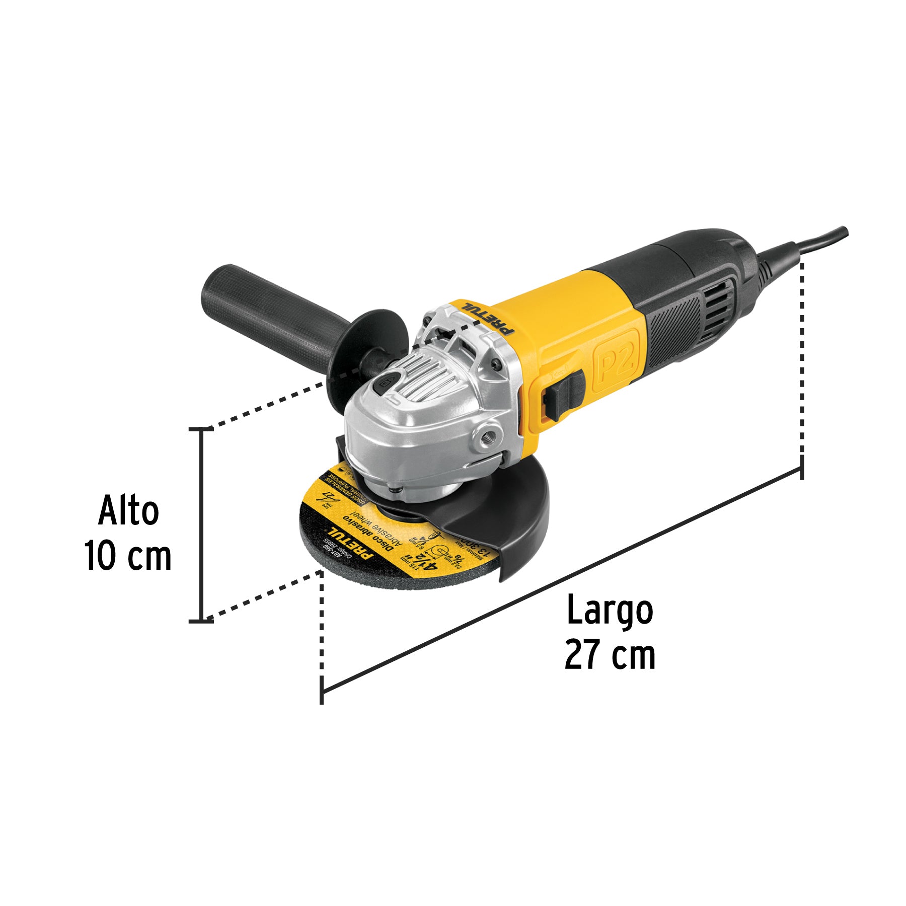 Esmeriladora angular 4-1/2", 700W, PRETUL - 24035