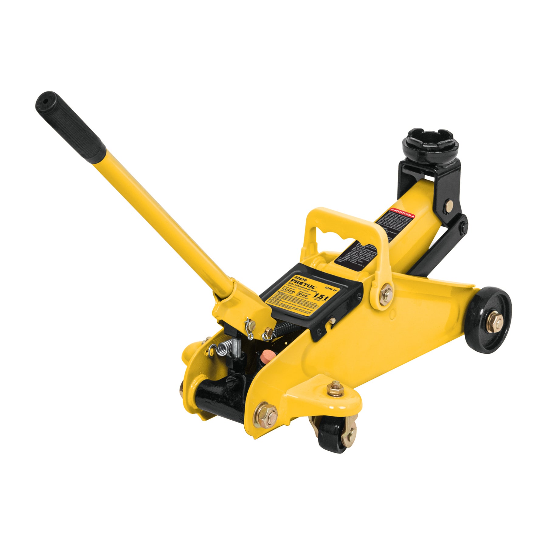 Gato hidráulico de patín 1.5t, 32 movimientos, Pretul - 22070