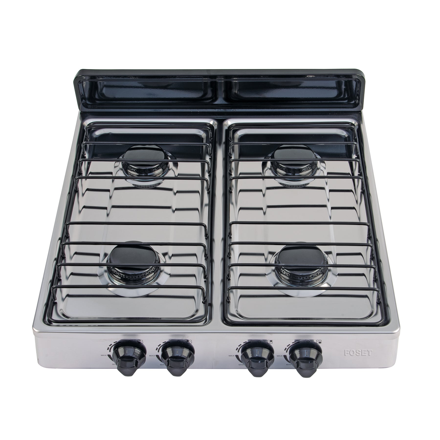 Parrilla de gas de sobreponer 4 quemadores, inox, FOSET - 48235