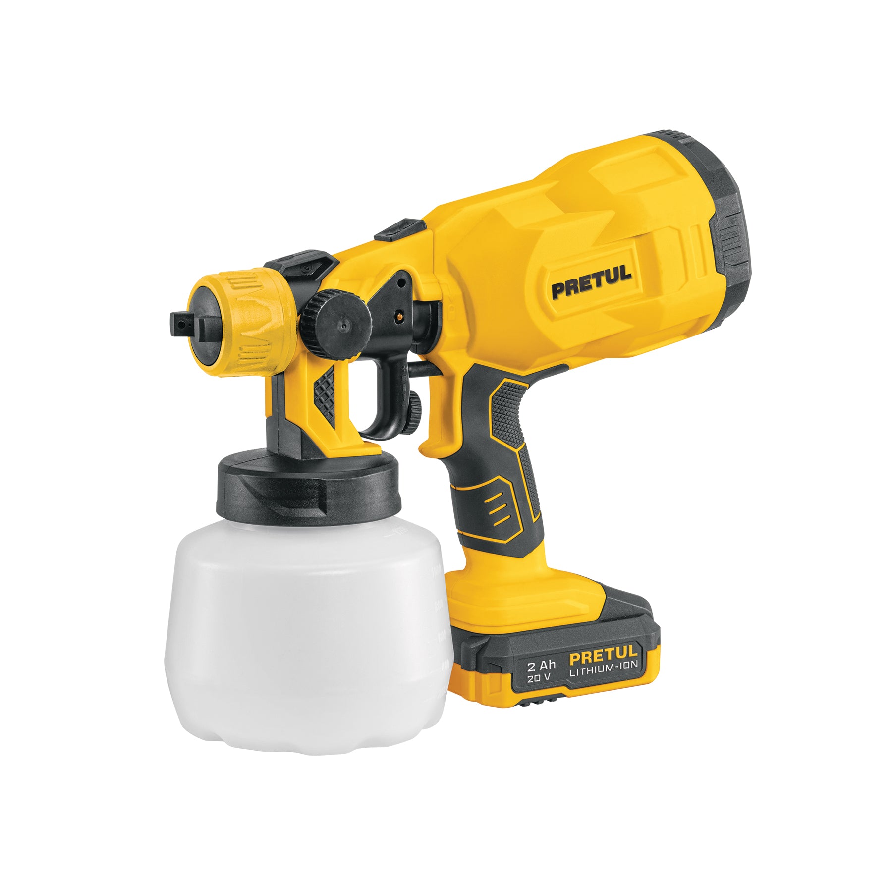 Pistola para pintar, 20V, 1 batería 2Ah, PRETUL - 29010