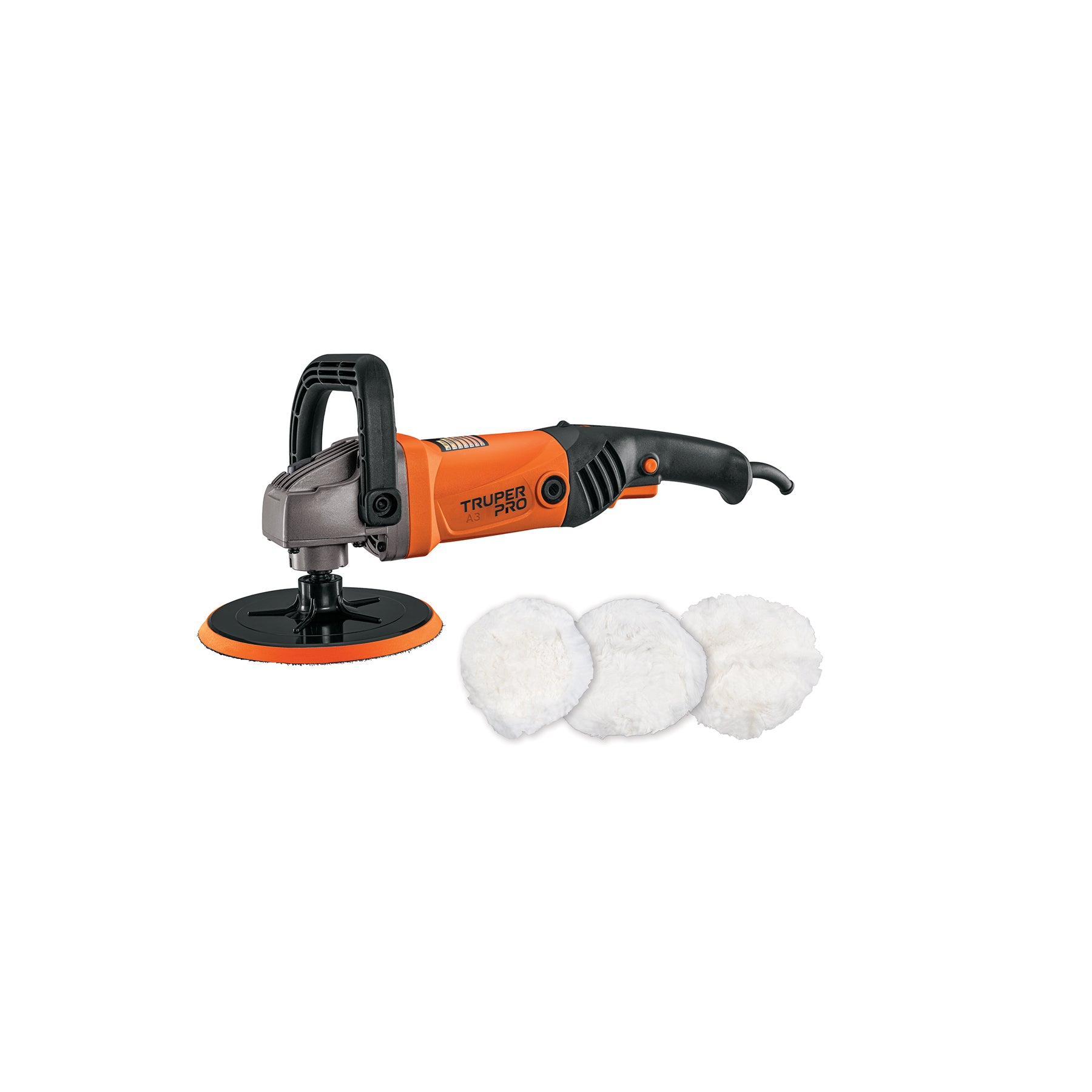 Pulidora velocidad variable 7", 1200W, TRUPER PRO - 16626