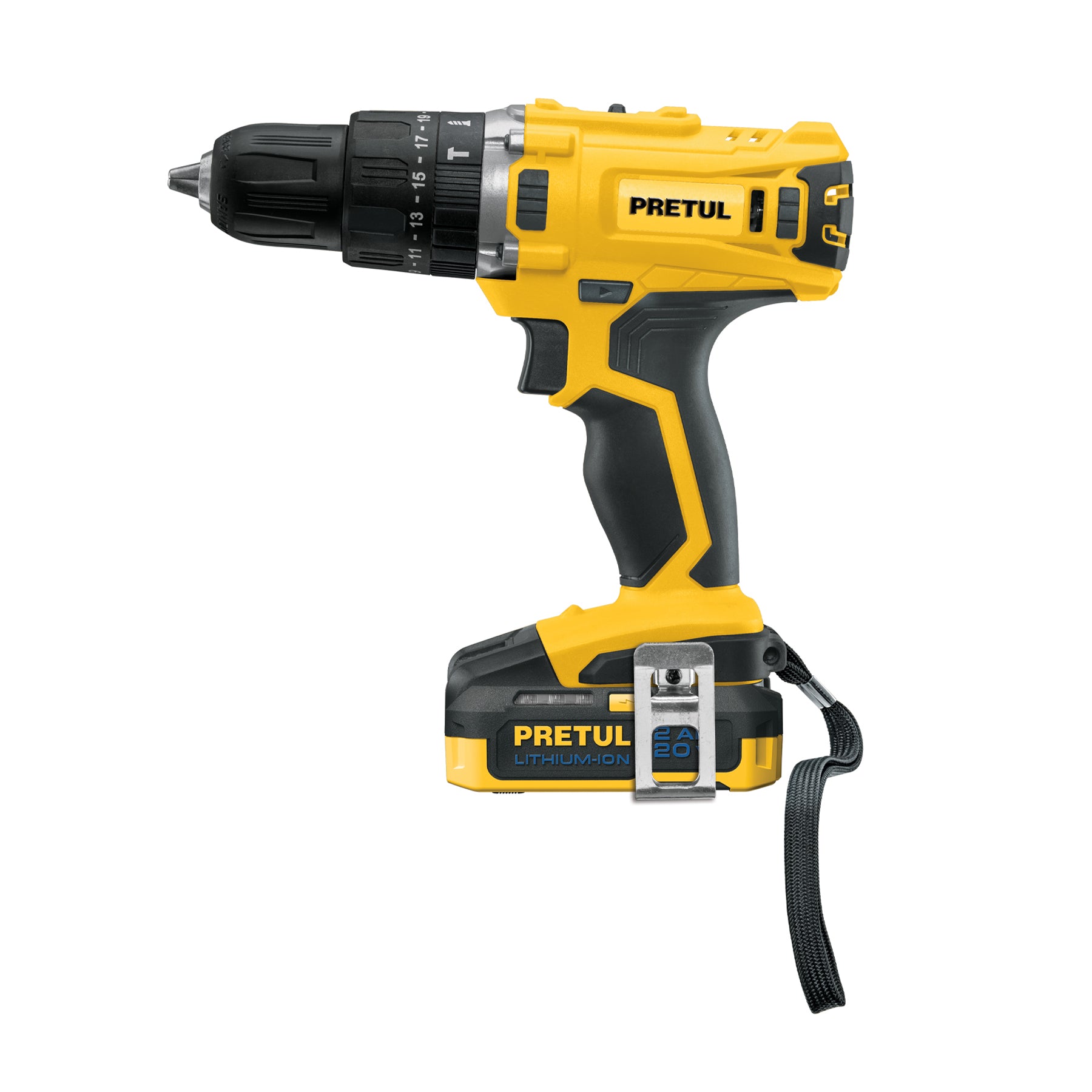 Rotomartillo 1/2", 20V, 1 batería 2Ah, PRETUL - 26117
