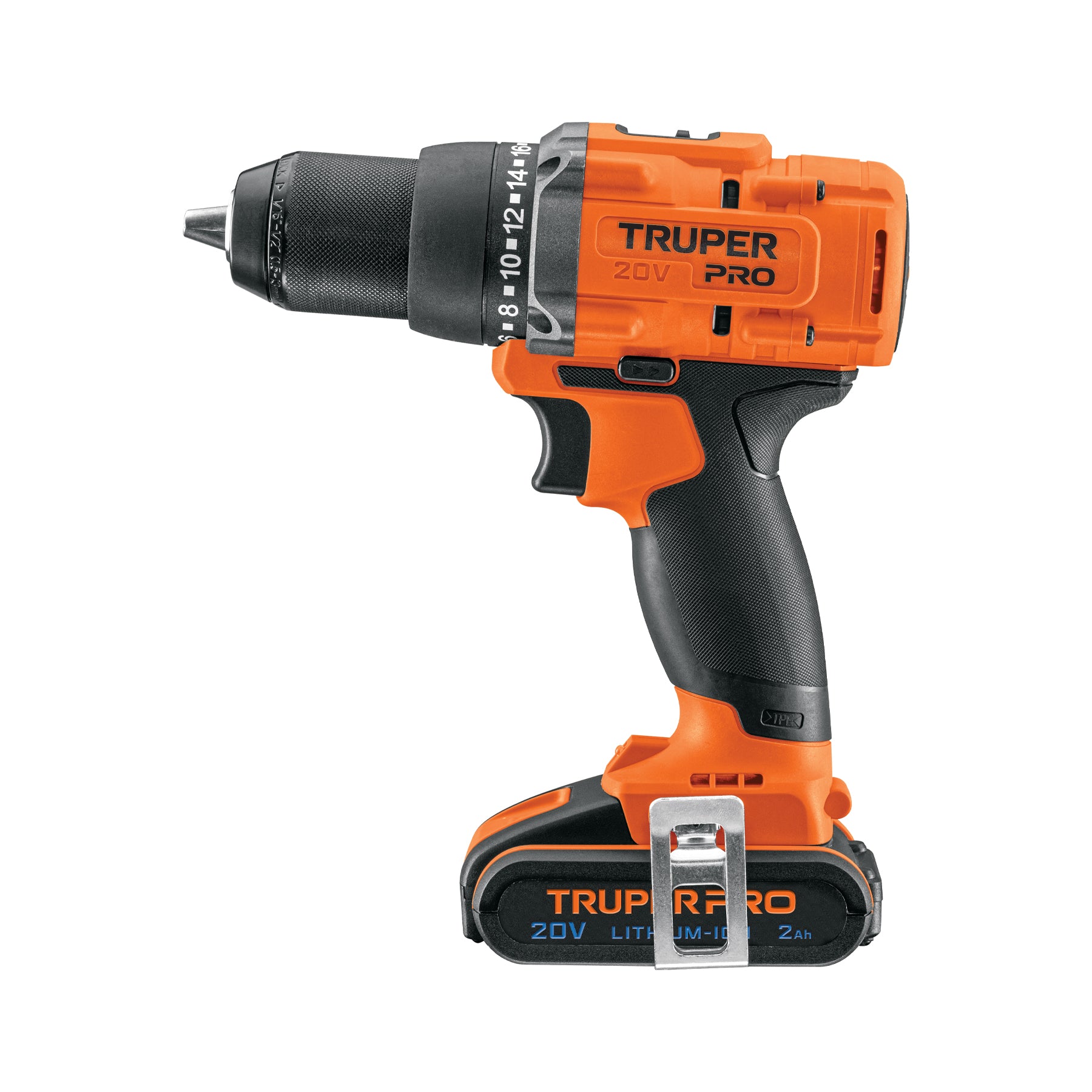 Taladro 1/2", 20V, 1 batería 2Ah, TRUPER PRO - 103249