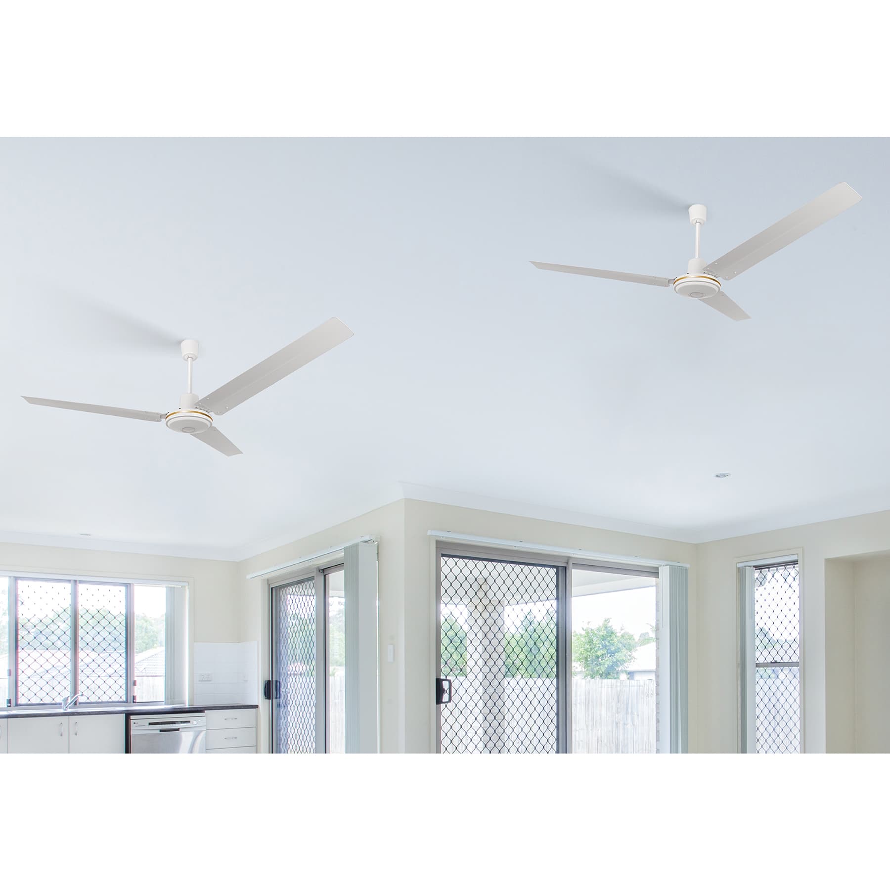 Ventilador de techo para interior, 56", blanco, VOLTECK - 46560